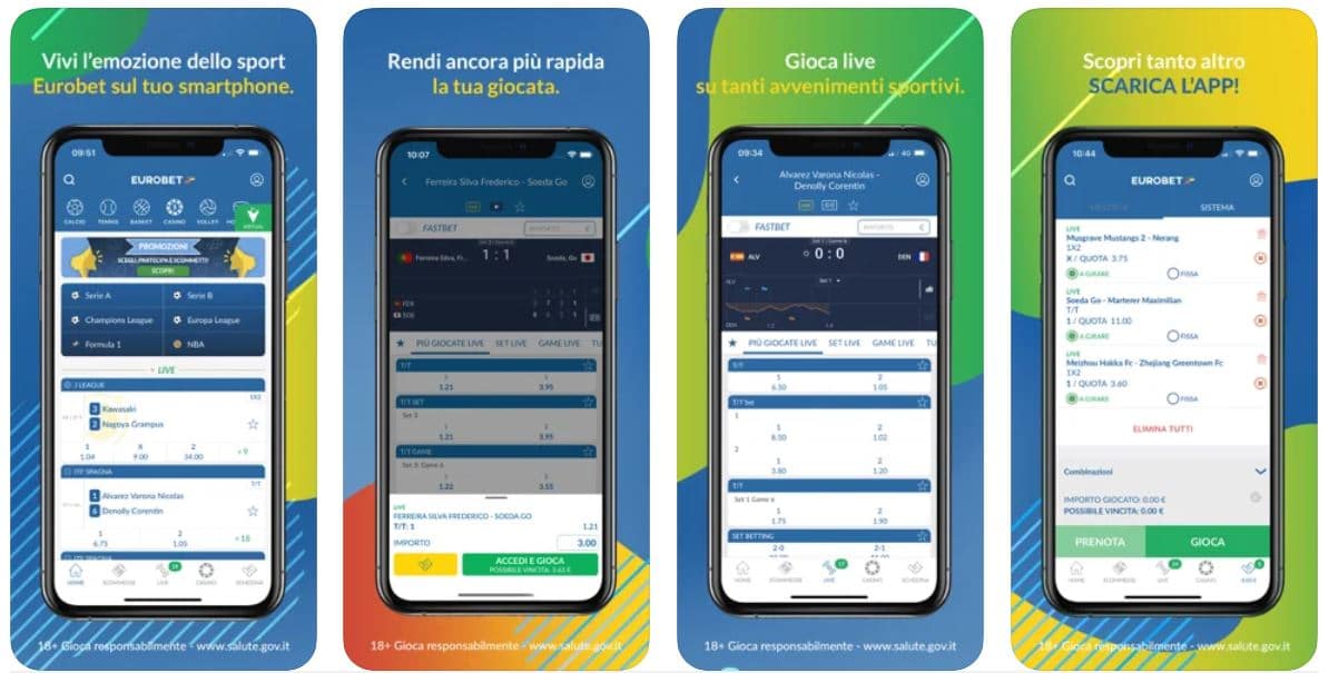 L’app mobile di Eurobet per le scommesse sportive