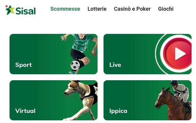 Scommesse Sportive - Sisal Le altre sezioni del sito di Sisal