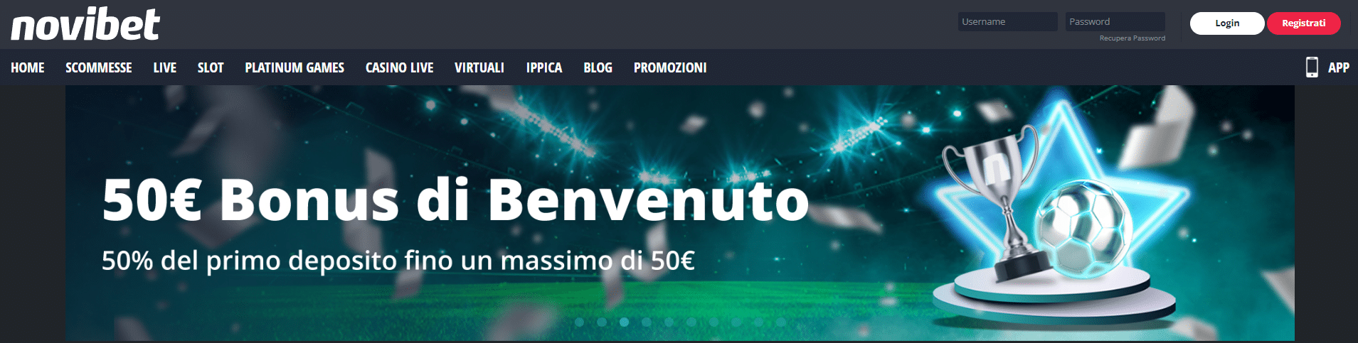 NOVIBET CODICE PROMO