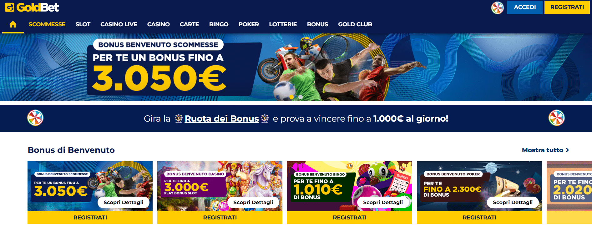codice promozionale goldbet